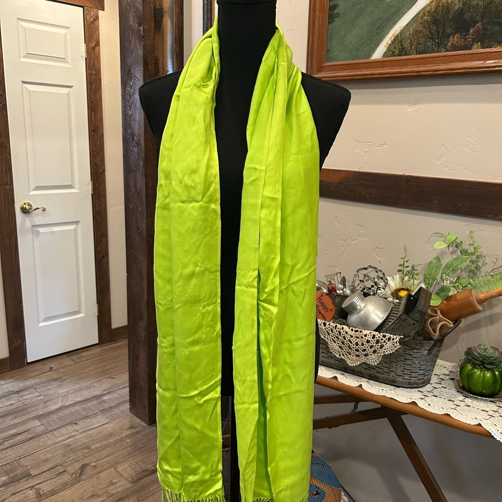Vibrant Green Scarf